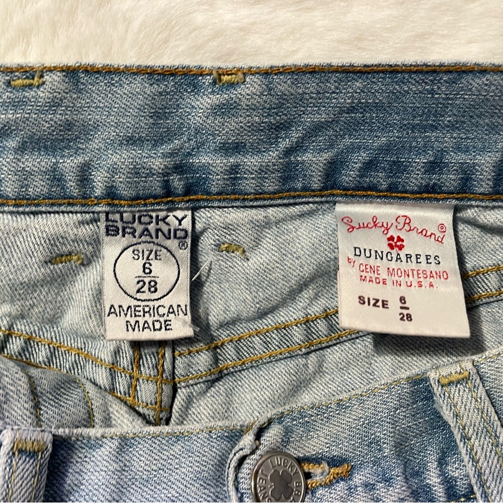 Vintage Lucky Brand Distressed Denim Mini Skirt - Picture 4 of 5